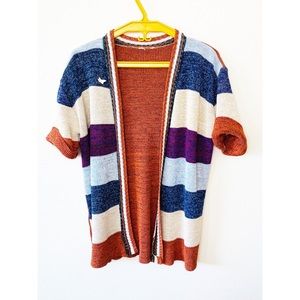 🦋3/$30 Short Sleeve Striped Knit Sweater